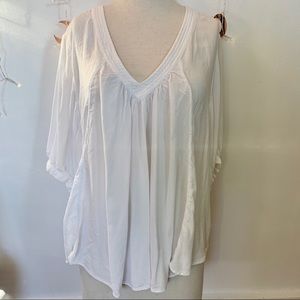 White Boho Free People Top